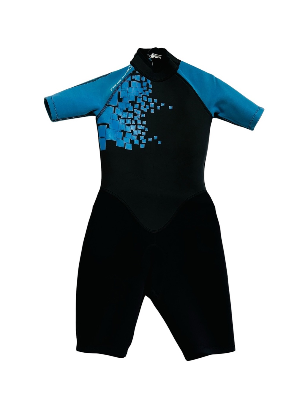 Kids 7-8 Y Short‎ Sleeve Wetsuit - Blue/Black